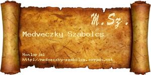 Medveczky Szabolcs névjegykártya
