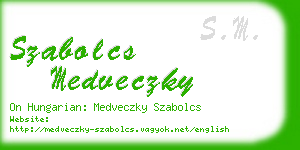 szabolcs medveczky business card